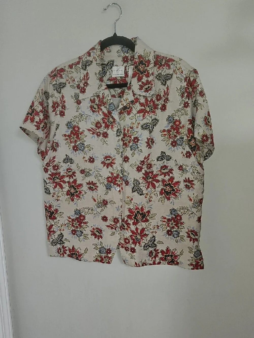 Emma James Liz Claiborne Linen Blend Floral 2-Piece Maxi Skirt Set